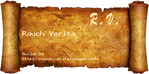 Rauch Verita névjegykártya